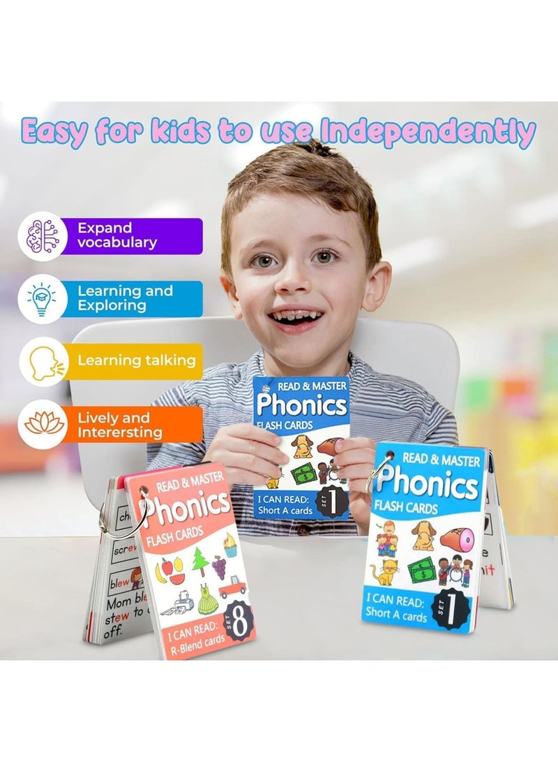 SYOSI بطاقات فلاش لكلمات اللغة الإنجليزية، بطاقات فونيكس للأطفال من عمر 4-8 سنوات، بطاقات ألعاب الكلمات، بطاقات المفردات، بطاقات لعبة المطابقة، بطاقات الكلمات الإنجليزية، أنشطة تعليمية للتعلم في مرحلة ما قبل الروضة - Image 3